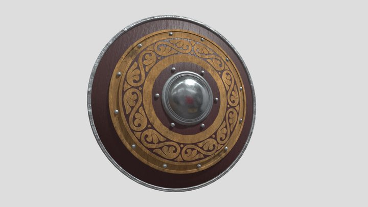 Viking-style Shield 3D Model