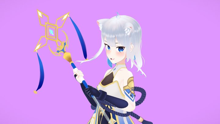 Anime 3D Girl Character 3D Model