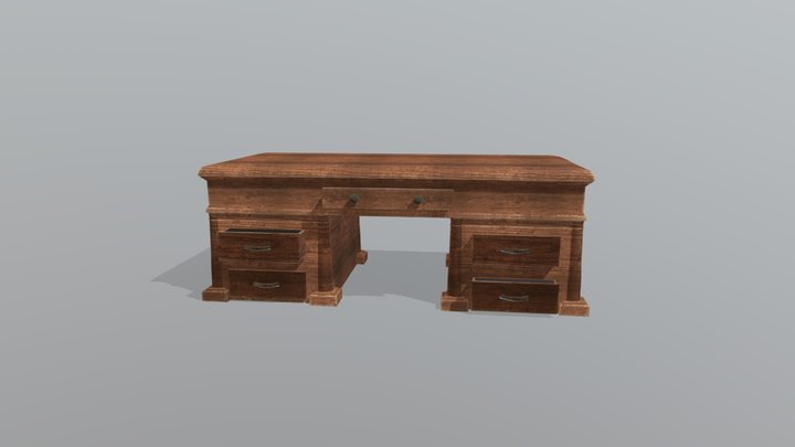 Desk - High-poly/Textured - 30/03/19 3D Model