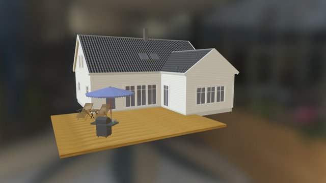 Hus Med Altan 3D Model