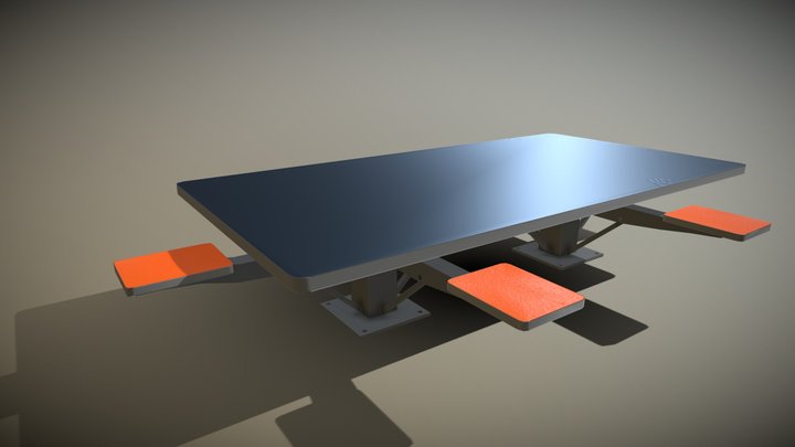 Prison table 3D Model