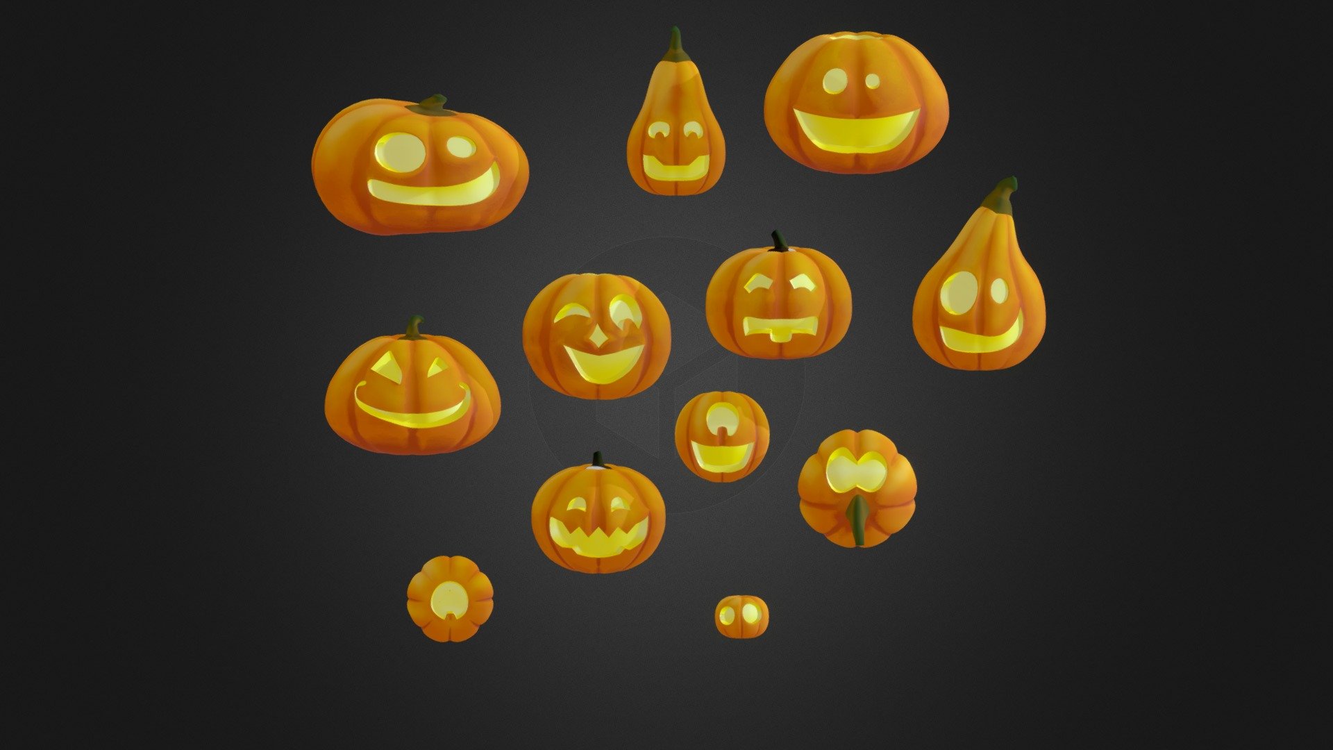 Pumpkins - Download Free 3D model by Sololopenko [9c90bae] - Sketchfab