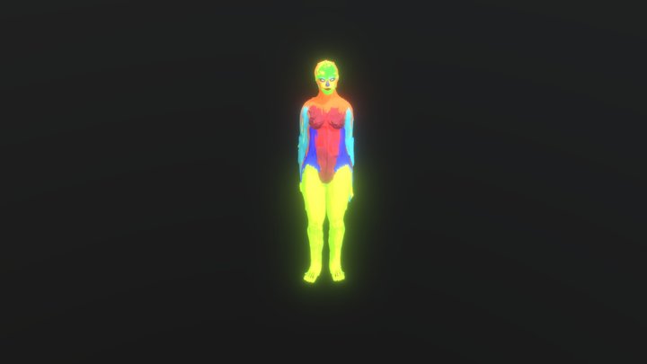Goddess of Light saying hello 3D Model