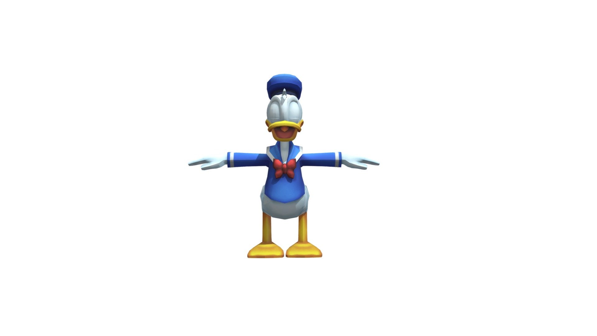 Donald Duck Fridge Magnet free 3D model 3D printable