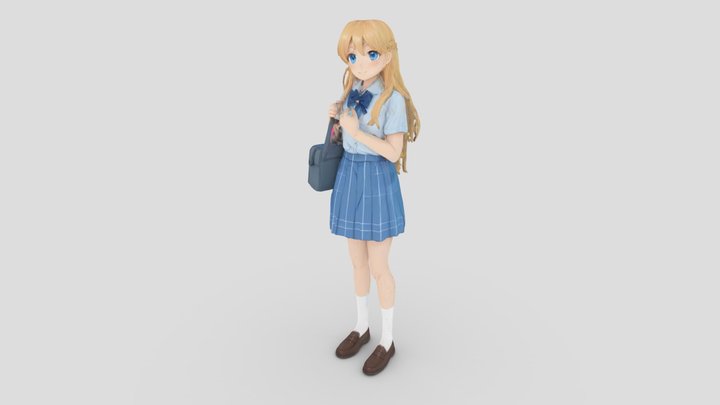 Rena – School Uniform 3D Model