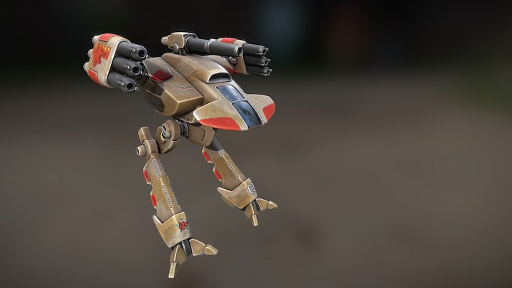 BattleTech Classic Locust IIC 4 3D Model