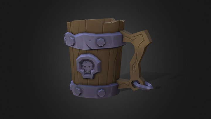 Stylized Beer Mug 3D Model