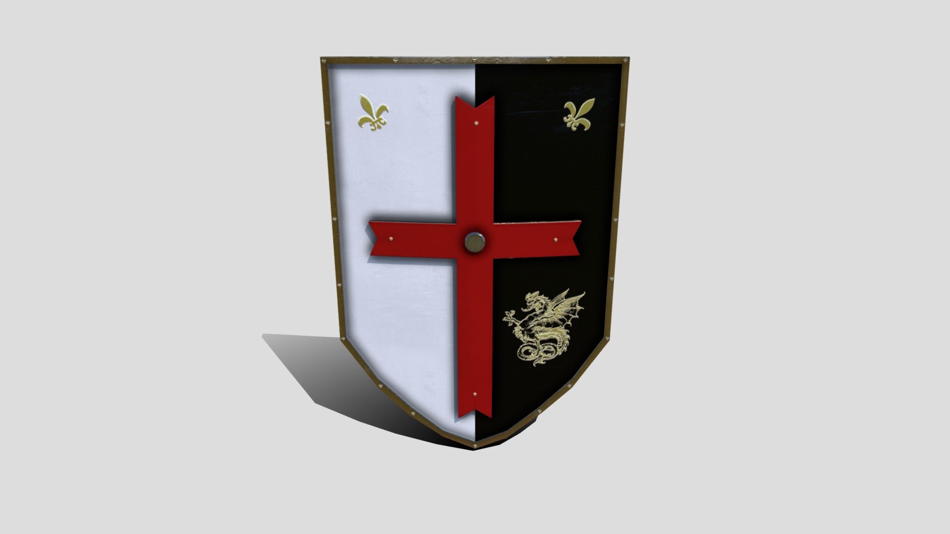 Medieval Heater Shield - Buy Royalty Free 3D model by Simon T Griffiths ...