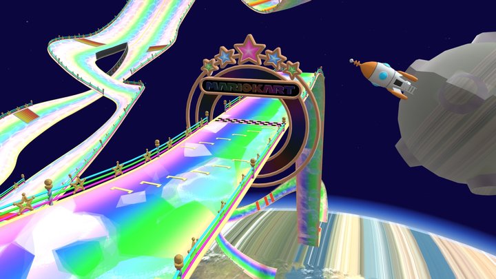 Mario Kart 8 Deluxe - Wii RainbowRoad – Modello 3D gratuito STL