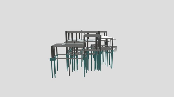 Projeto estrutural - Residência CA 3D Model