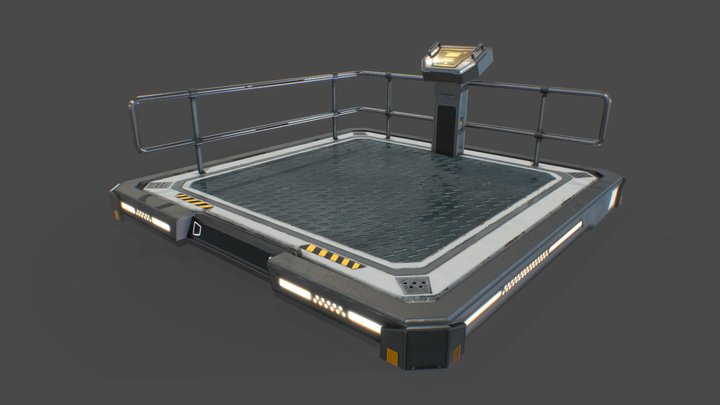 Sci Fi Elevator 3D Model