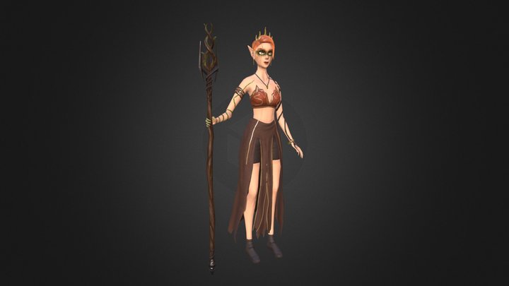 Elf Sorcerer 3D Model