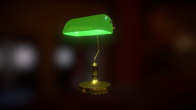 Banker Lamp 3D Model