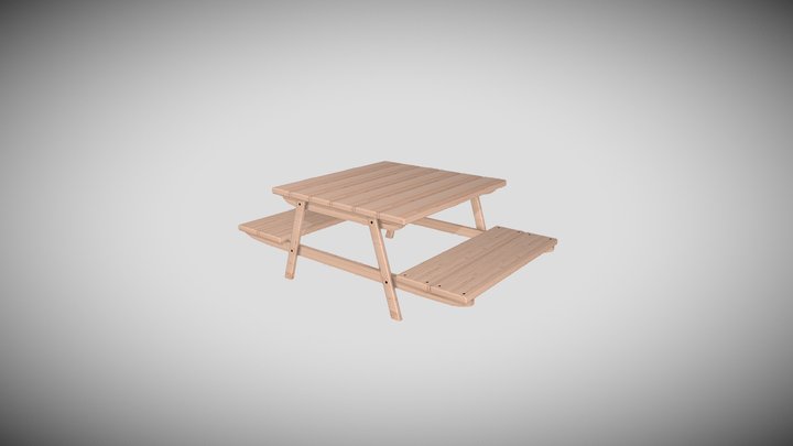 picnic table 3D Model
