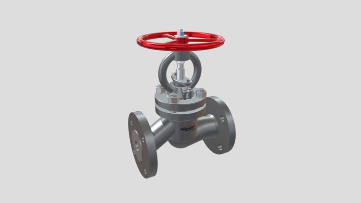Стальной фланцевый вентиль 3D Model