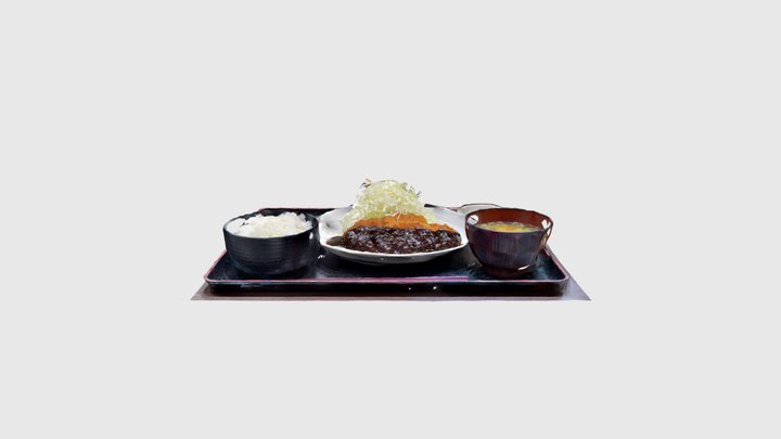 みそかつ定食 3D Model
