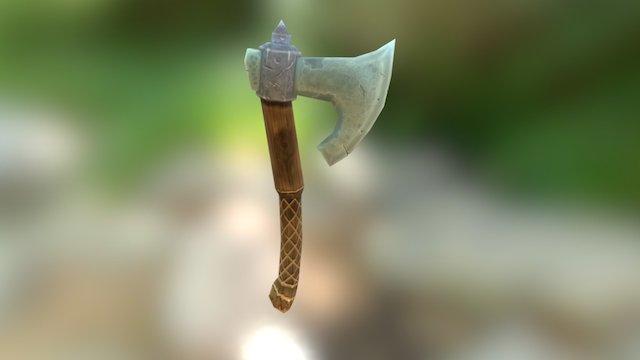 Textured axe. 3D Model