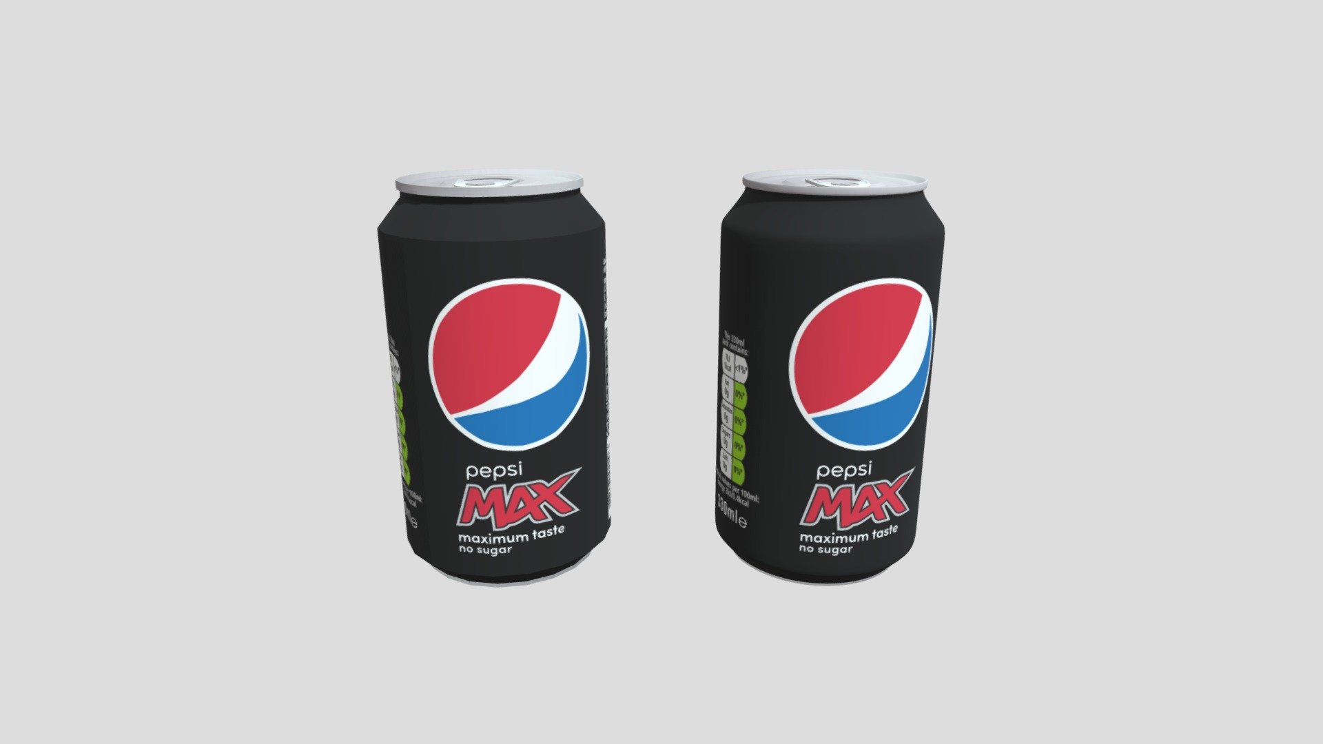 Pepsi Max model with texture