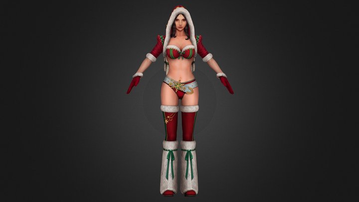 Angela Christmas 3D Model