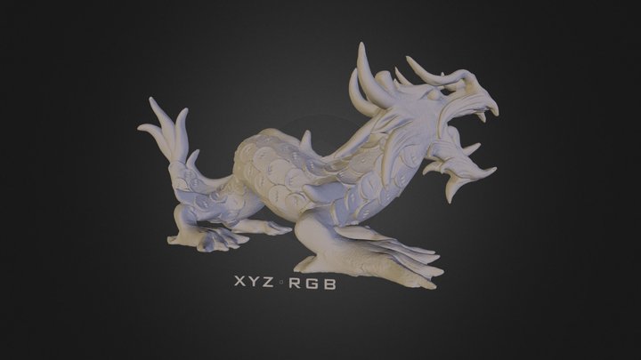 XYZ RGB Dragon 3D Model