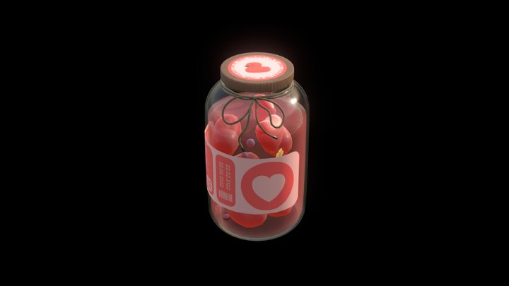 Heart in a jar – Kostenloses 3D-Modell STL