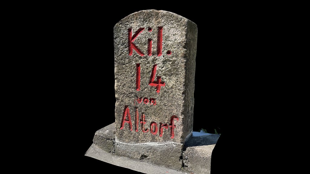 Milestone Gotthardpass Km 14 von Altdorf