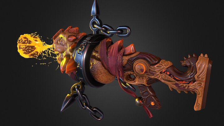 FIREBALL LAUNCHER 3D Model