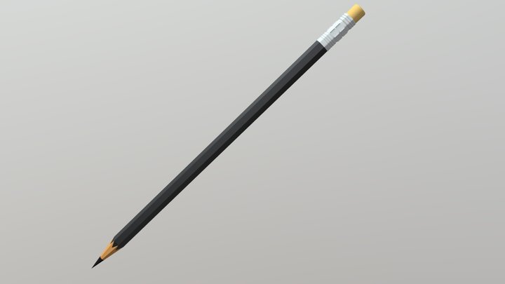 Black Pencil 3D Model
