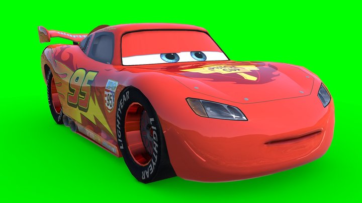 Better Cars 2 Game Lightning McQueen model 3D Model