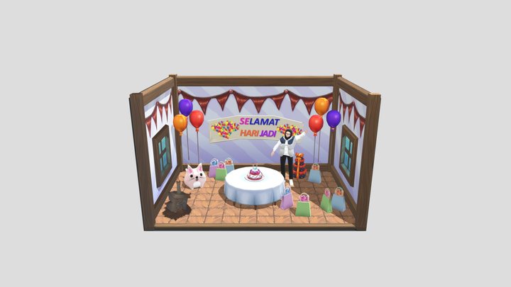 birthday party malaysian style 3D Model