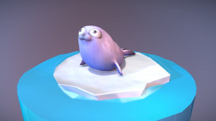 Cute Seal Pup 3D Model