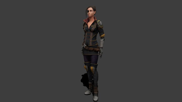624230033 Eve by J.Gonzales Crouching 3D Model