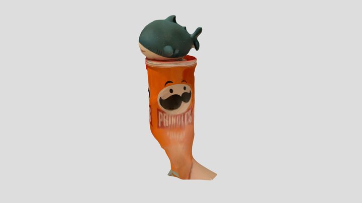 Whale on Pringles 3D Model