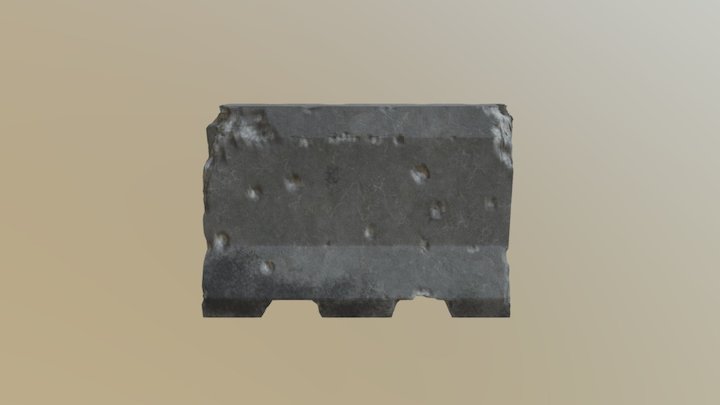 Concrete Barrier 3D Model