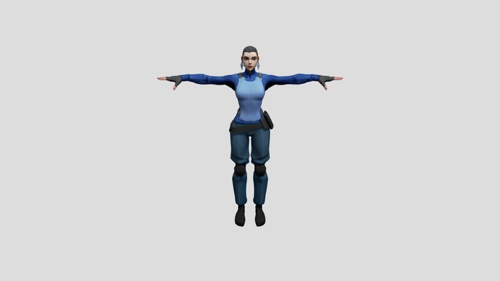 Generic Female (Skin 1) (T-pose) – Modello 3D gratuito STL