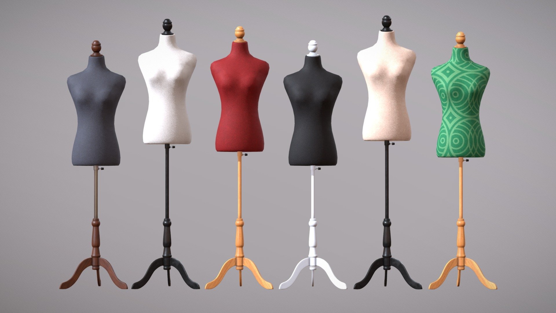 Female Mannequin Torso 24 Colour Combinations 3d Model By Katerina Novakova 3117