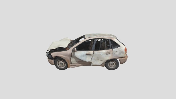 Post-Apocalyptic Car Asset 3D Model