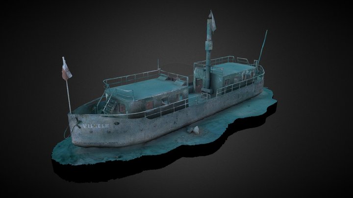 Wilhelm Shipwreck - Koparki Jaworzno Quarry 3D Model
