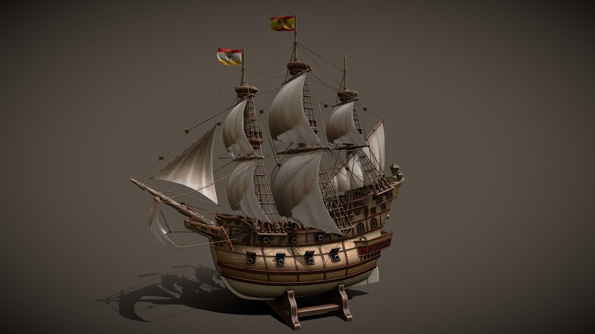 Spanish Galleon toy_style - 3D model by giobiancoFB [9cacfbf] - Sketchfab