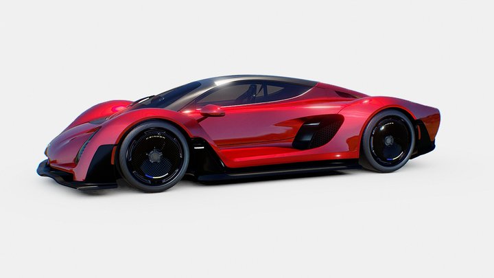 Czinger 21C V Max 2023 | www.vecarz.com – Modelo 3D gratuito STL