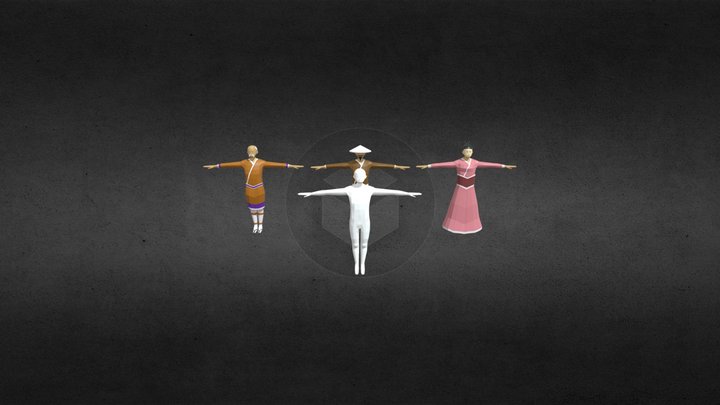 Dynasty - Character Design - Low Poly 3D Model