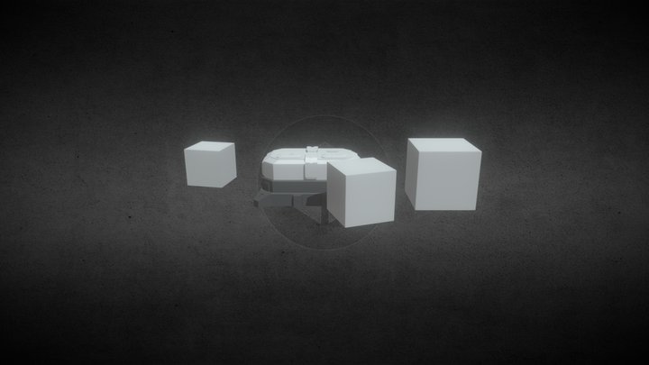 Chest with cubes 3D Model