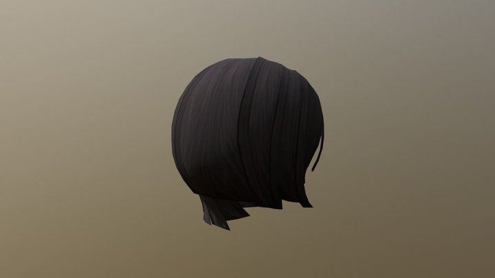 3d smooth and silky hair 3D Model
