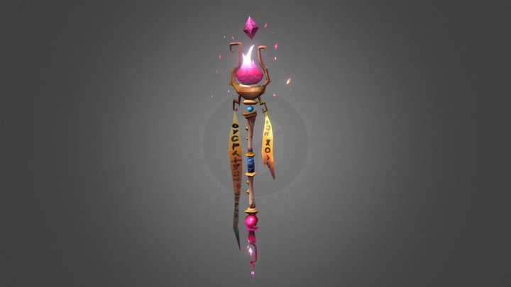 World of Warcraft Weapon - Flame of the Desert 3D Model