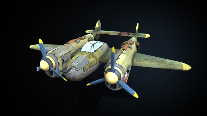 DAE Rustairborn - Lockheed p-38 lightning 3D Model