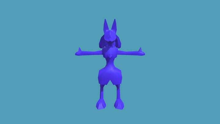 Lucario - Low Poly 3D Model