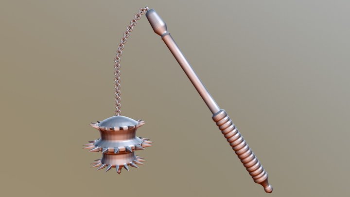 Low poly mace 3D Model