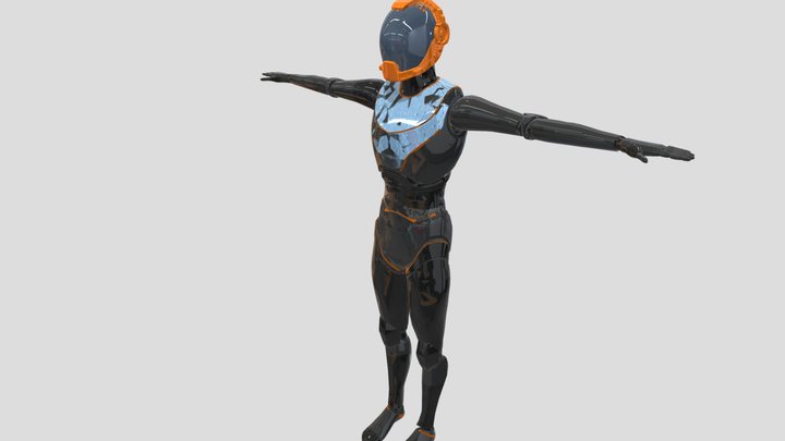3d Scifi Cyborg Suit 3D Model