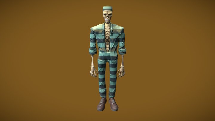 Dead Skeleton 3D Model