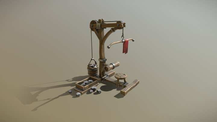 Artstation Medieval Back and Forth - Pull Down 3D Model
